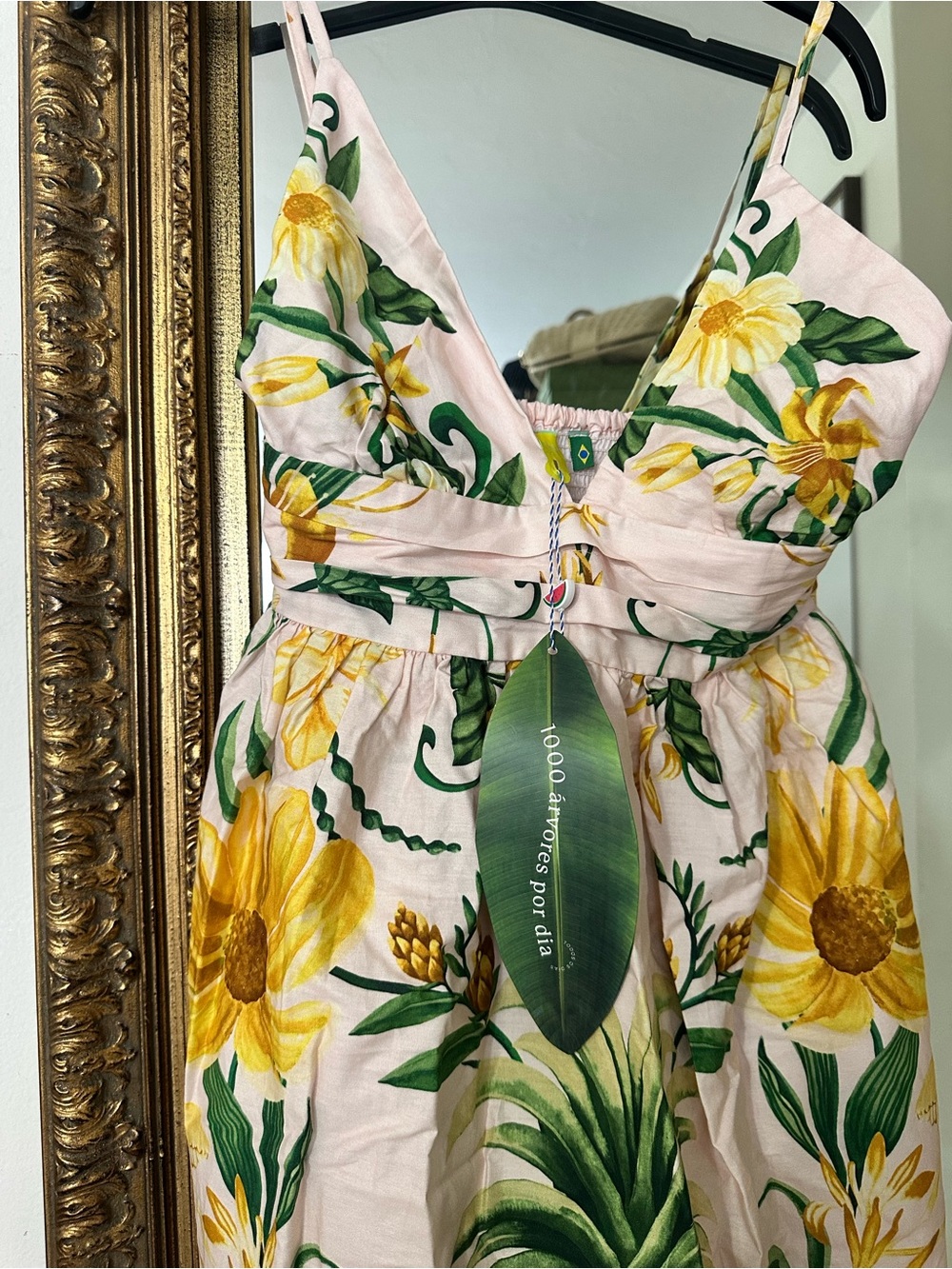 FARM Rio Beleza de Abacaxi Pineapple Beauty Pink Mini Dress - Picture 5 of 6
